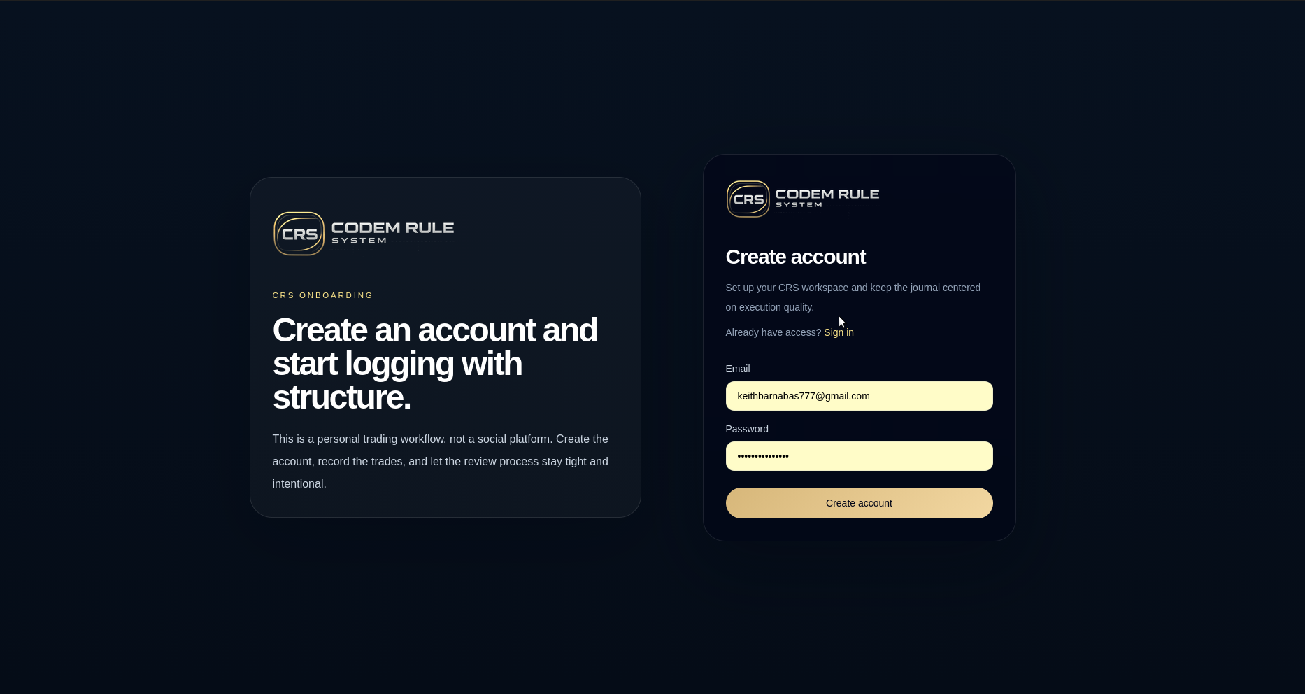 CRS no-data view example